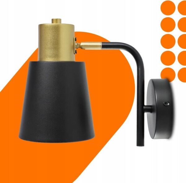 Nástěnná lampa 1xE27/20W/230V černá/zlatá