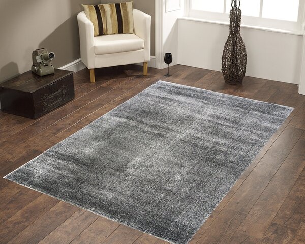 Berfin Dywany, Kusový koberec Microsofty 8301 Dark grey, 80x150, šedá, ložnice