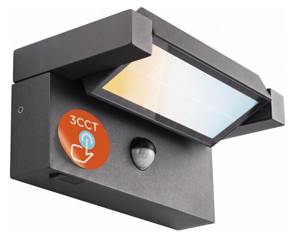 LED Venkovní nástěnné svítidlo se senzorem LED/25W/230V IP54 černá