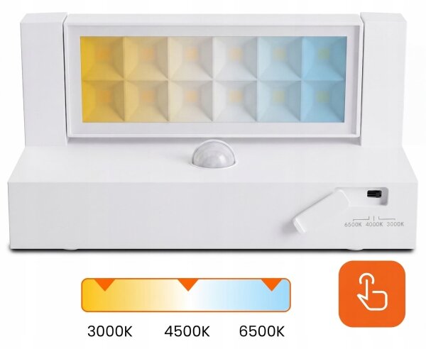 LED Venkovní nástěnné svítidlo se senzorem LED/25W/230V IP54 bílá