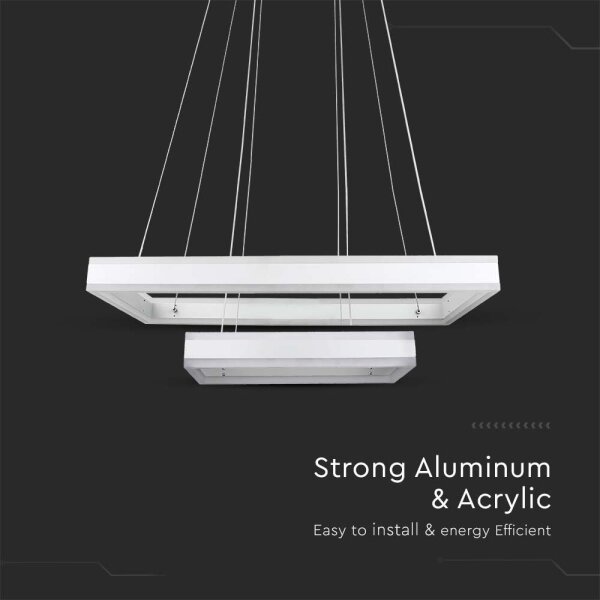 LED Stmívatelný lustr na lanku LED/113W/230V 3000K bílá
