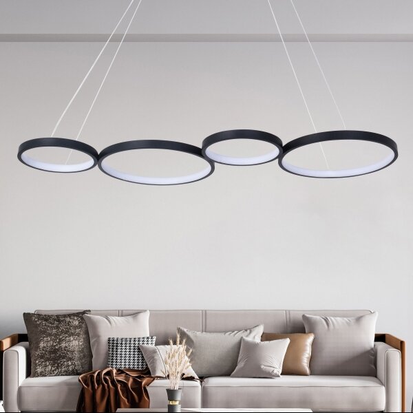 LED Lustr na lanku FLAMENCO LED/42W/230V 4000K černá