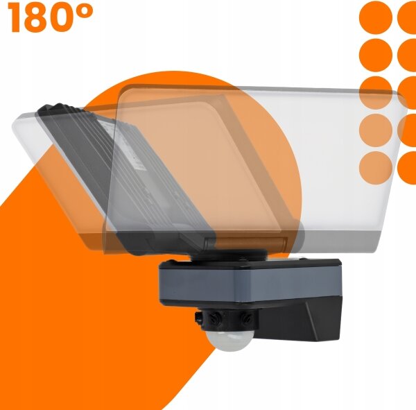 LED Reflektor se senzorem pohybu a soumraku LED/44W/230V 4200K IP54 černá