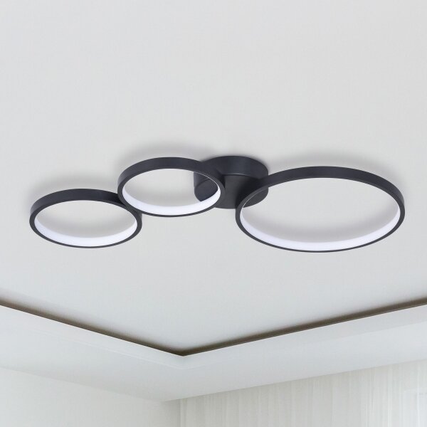 LED Stropní svítidlo FLAMENCO LED/33W/230V 4000K černá