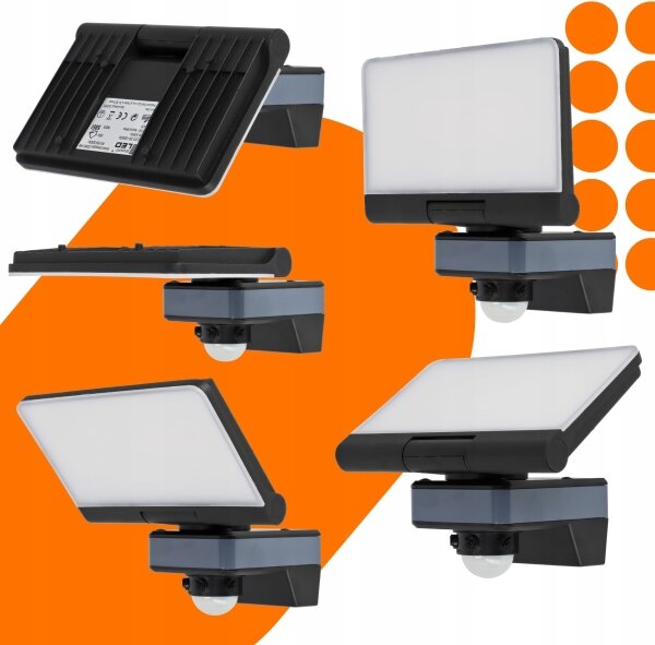 LED Reflektor se senzorem pohybu a soumraku LED/44W/230V 4200K IP54 černá