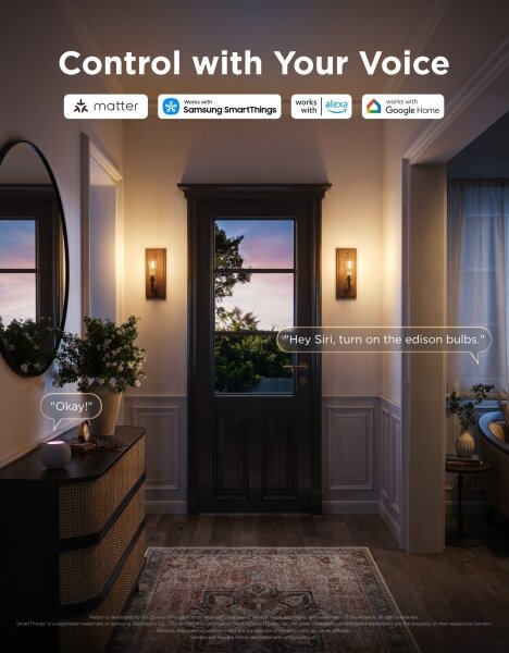 Govee - LED RGBWW Stmívat žárovka Smart MATTER ST64 E27/5W/230V 2700-6500K Wi-Fi