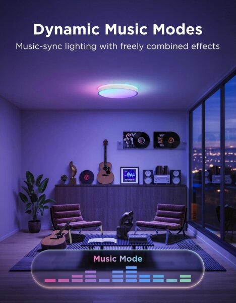 Govee - LED RGBICWW Stm stropní svítidlo LED/55W/230V pr. 46 cm Matter Wi-Fi