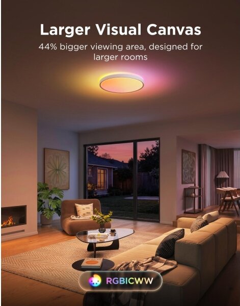 Govee - LED RGBICWW Stm stropní svítidlo LED/55W/230V pr. 46 cm Matter Wi-Fi