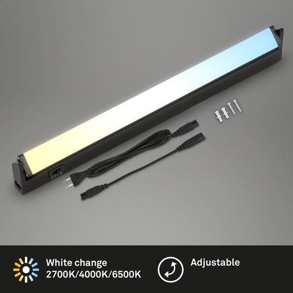 BRILO 2224-015 LED skříňkové svítidlo 54,5 cm 6W 800lm černá - BRILO