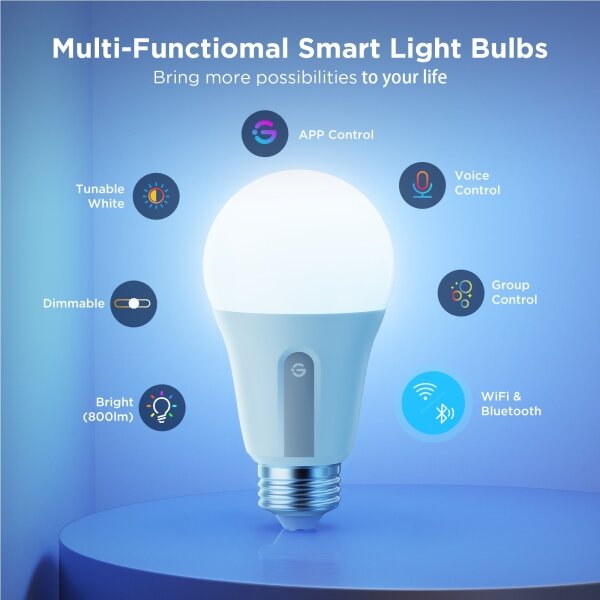 Govee -SADA 2x LED Stmívatelná žárovka Smart MATTER E27/9W/230V 2700-6500K Wi-Fi