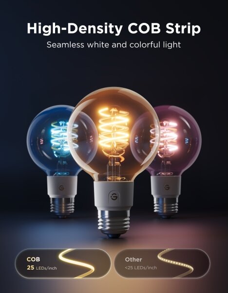 Govee - LED RGBWW Stmívat žárovka Smart MATTER G80 E27/5W/230V 2700-6500K Wi-Fi
