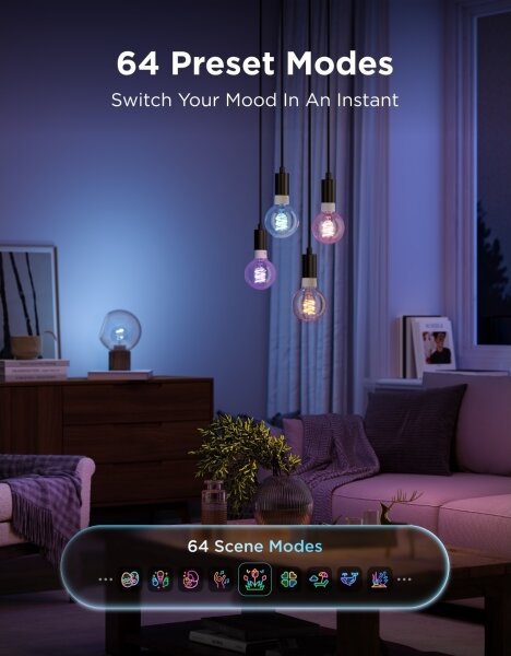 Govee - LED RGBWW Stmívat žárovka Smart MATTER G80 E27/5W/230V 2700-6500K Wi-Fi