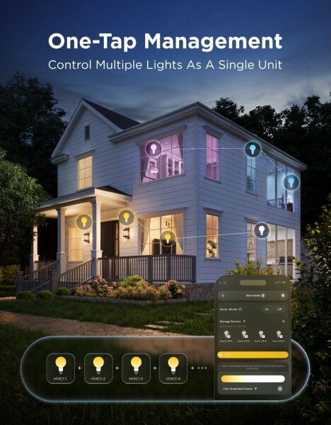 Govee - LED RGBWW Stmívat žárovka Smart MATTER G80 E27/5W/230V 2700-6500K Wi-Fi
