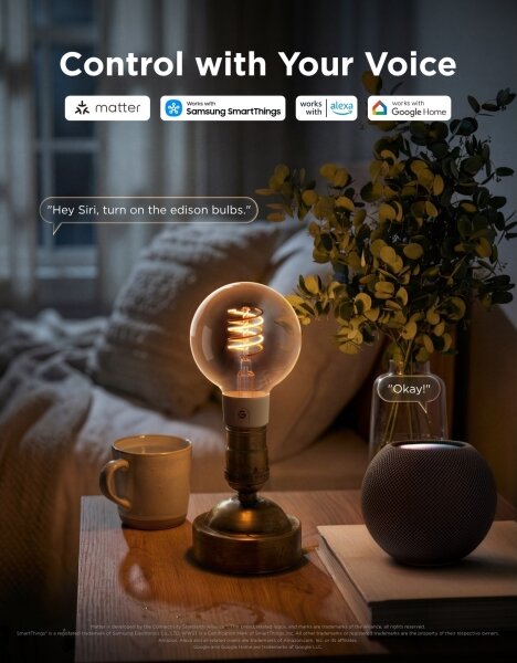 Govee - LED RGBWW Stmívat žárovka Smart MATTER G80 E27/5W/230V 2700-6500K Wi-Fi