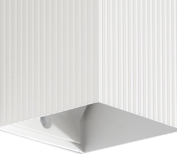 FARO 40534 - Nástěnné svítidlo SOLE 1xGU10/8W/230V bílá vroubkovaná hranatý