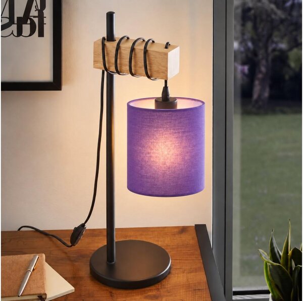 BRILAGI - Stolní lampa NUBILA 1xE27/40W/230V hnědá/černá/fialová