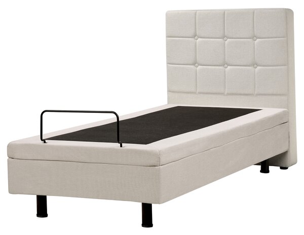 Polohovací postel Tkanina DUKE 80 x 200 cm Světle béžová
