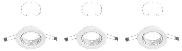BRI 7110036 3ks sada vestavné svítidlo, pr. 8,6 cm, bílé (starý kód: BRI 7110-036) - BRILONER