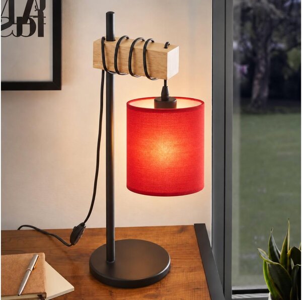 BRILAGI - Stolní lampa NUBILA 1xE27/40W/230V hnědá/černá/červená