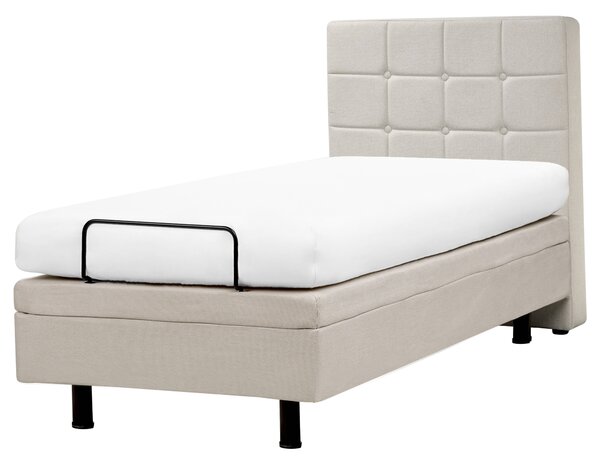 Polohovací postel Tkanina DUKE 80 x 200 cm Světle béžová