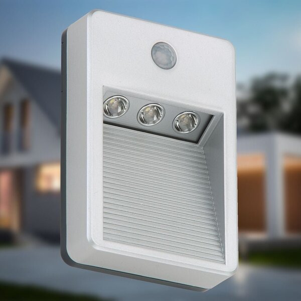BRI 2278031 LED venkovní svítidlo s čidlem 12,6 cm 3x0,06W 5lm titan (starý kód: BRI 2278-031) - BRILONER