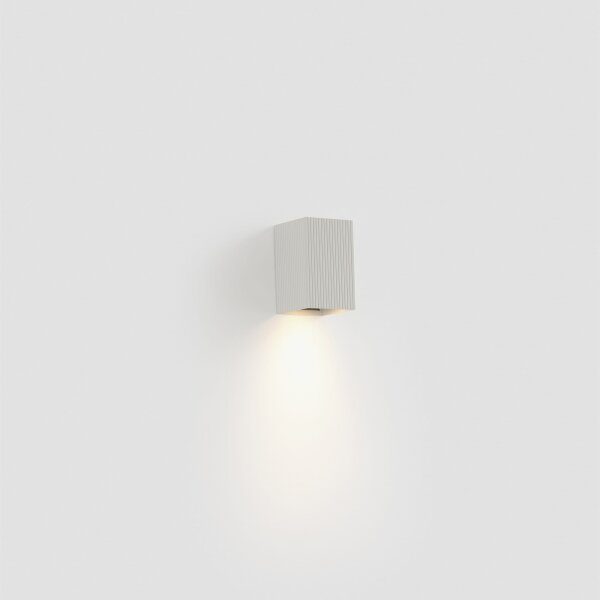 FARO 40534 - Nástěnné svítidlo SOLE 1xGU10/8W/230V bílá vroubkovaná hranatý