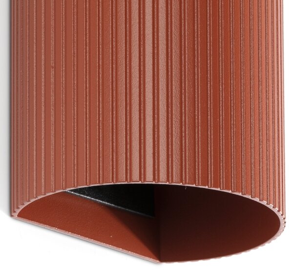FARO 40545 - Nástěnné svítidlo SOLE 2xGU10/8W/230V cihlová vroubkovaná kulatý