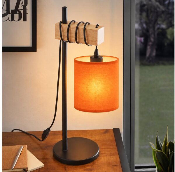BRILAGI - Stolní lampa NUBILA 1xE27/40W/230V hnědá/černá/oranžová