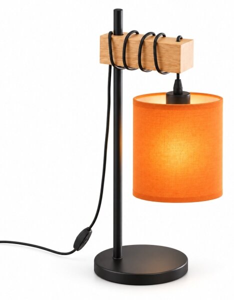 BRILAGI - Stolní lampa NUBILA 1xE27/40W/230V hnědá/černá/oranžová