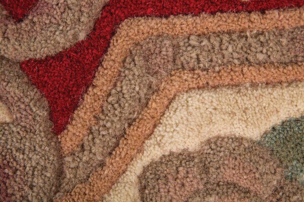 Flair Rugs, Ručně všívaný kusový koberec Lotus premium Red, 120x180, červená, chodba / předsíň