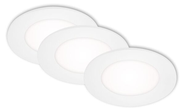BRI 7125-436 AKCE - 3ks sada LED vestavná svítidla pr. 8,6 cm 3x 3W bílé - BRILONER