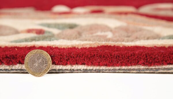 Flair Rugs, Ručně všívaný kusový koberec Lotus premium Red, 120x180, červená, chodba / předsíň