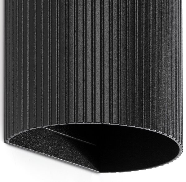 FARO 40543 - Nástěnné svítidlo SOLE 2xGU10/8W/230V černá vroubkovaná kulatý