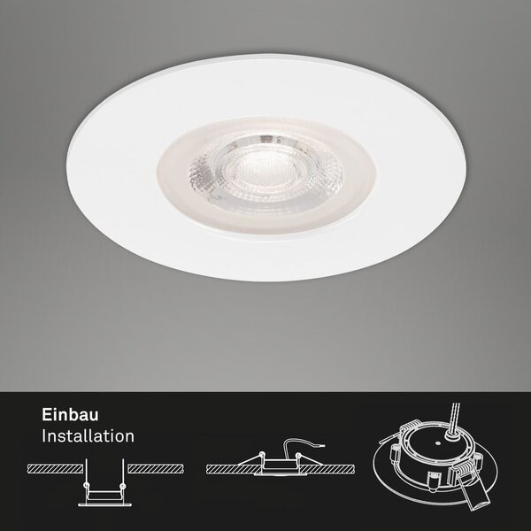 BRI 7046036 3ks sada LED vestavné svítidlo, pr. 9 cm, 5 W, bílé (starý kód: BRI 7046-036) - BRILONER