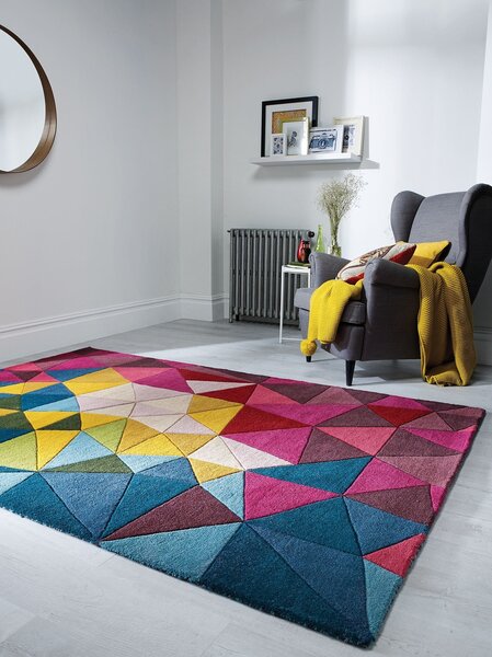 Flair Rugs, Ručně všívaný kusový koberec Illusion Falmouth Multi, 120x170, vícebarevná, ložnice
