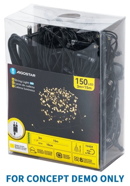 Aigostar - LED Venkovní vánoční řetěz 80xLED+20xLED 8m IP44 teplá+studená bílá
