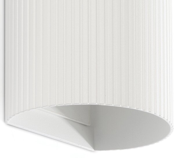 FARO 40542 - Nástěnné svítidlo SOLE 2xGU10/8W/230V bílá vroubkovaná kulatý