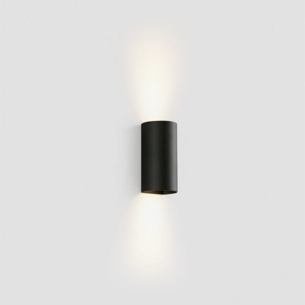 FARO 40539 - Nástěnné svítidlo SOLE 2xGU10/8W/230V černá kulatý
