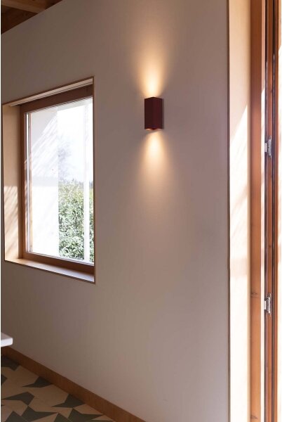 FARO 40568 - Nástěnné svítidlo SOLE 2xGU10/8W/230V cihlová vroubkovaná hranatý