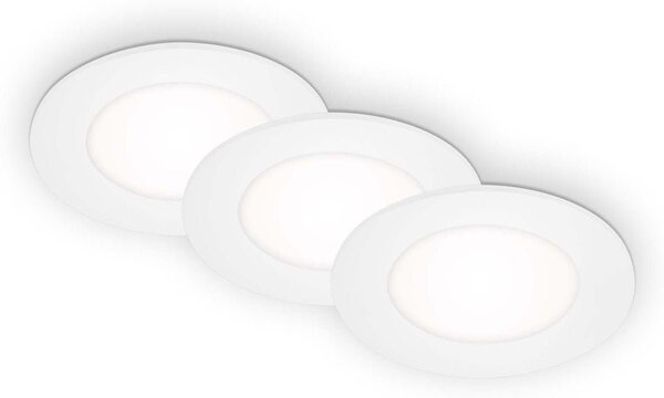 BRI 7057436 3ks sada LED vestavné svítidlo, pr. 8,6 cm, 3 W, 350 lm, bílé (starý kód: BRI 7057-436) - BRILONER