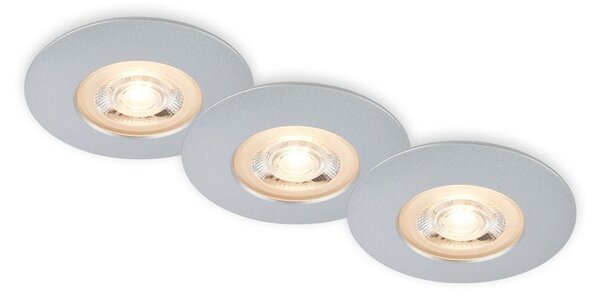BRI 7044034 LED vestavná svítidla, pr.9 cm, 3x LED, 5 W, 480 lm, matný chrom (starý kód: BRI 7044-034) - BRILONER