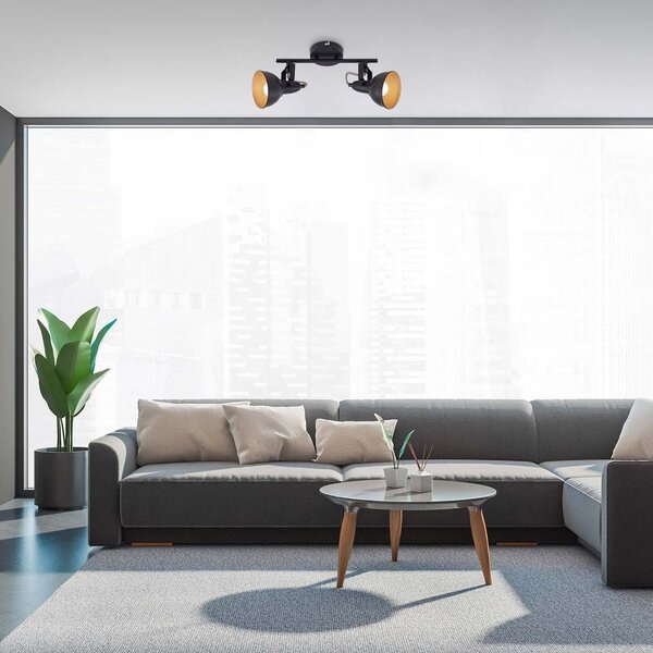 BRILO 2049025 Bodové svítidlo 30,4 cm 2x E14 40W černá (starý kód: BRILO 2049-025) - BRILO