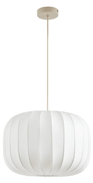Závěsná svítidlo Lucande, Bridget, stmívatelné, Bílá, Obývací pokoj, Tkanina / Textil, Skandinávský
