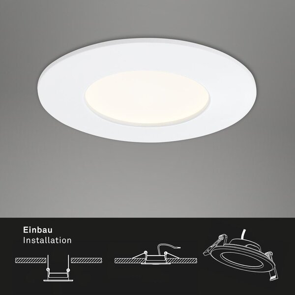 BRI 7282036 3ks sada LED vestavné svítidlo, pr. 8,5 cm, 6 W, bílé (starý kód: BRI 7282-036) - BRILONER