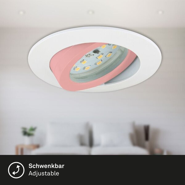 BRI 7296036 3ks sada LED vestavné svítidlo, pr. 8,2 cm, 6,5 W, bílé (starý kód: BRI 7296-036) - BRILONER