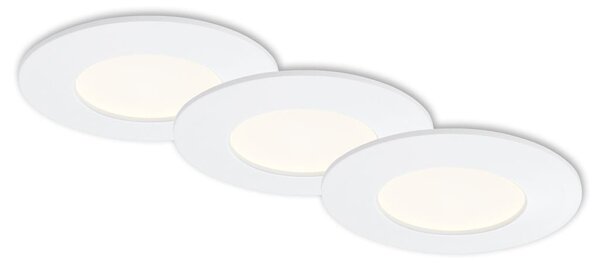 BRI 7282036 3ks sada LED vestavné svítidlo, pr. 8,5 cm, 6 W, bílé (starý kód: BRI 7282-036) - BRILONER