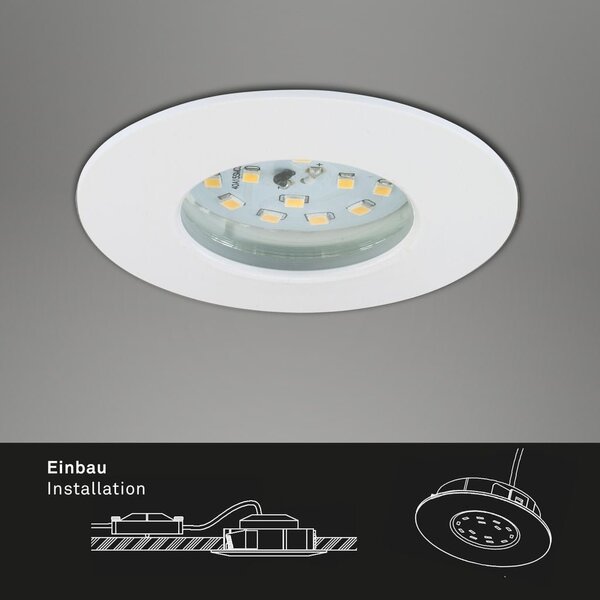 BRI 7204036 3ks sada LED vestavné svítidlo, pr. 7,5 cm, bílé (starý kód: BRI 7204-036) - BRILONER