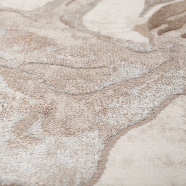 Flair Rugs, Kusový koberec Eris Marbled Natural, 80x150, béžová, kancelář