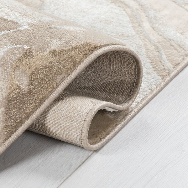 Flair Rugs, Kusový koberec Eris Marbled Natural, 80x150, béžová, kancelář