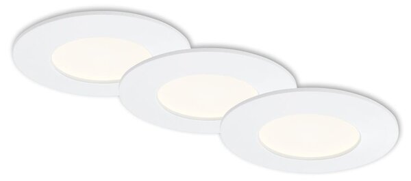 BRI 7282036 3ks sada LED vestavné svítidlo, pr. 8,5 cm, 6 W, bílé (starý kód: BRI 7282-036) - BRILONER